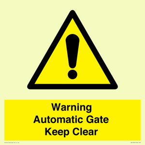Warning Automatic Gate Keep Clear